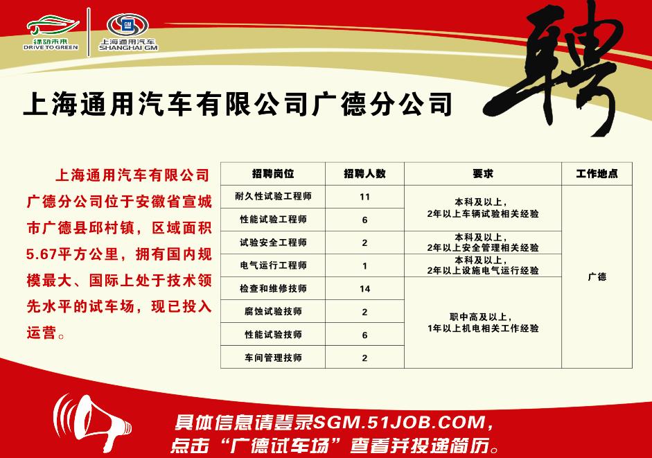 上海通用汽车有限公司<em>广德</em>分公司<em>招聘</em>--中安在