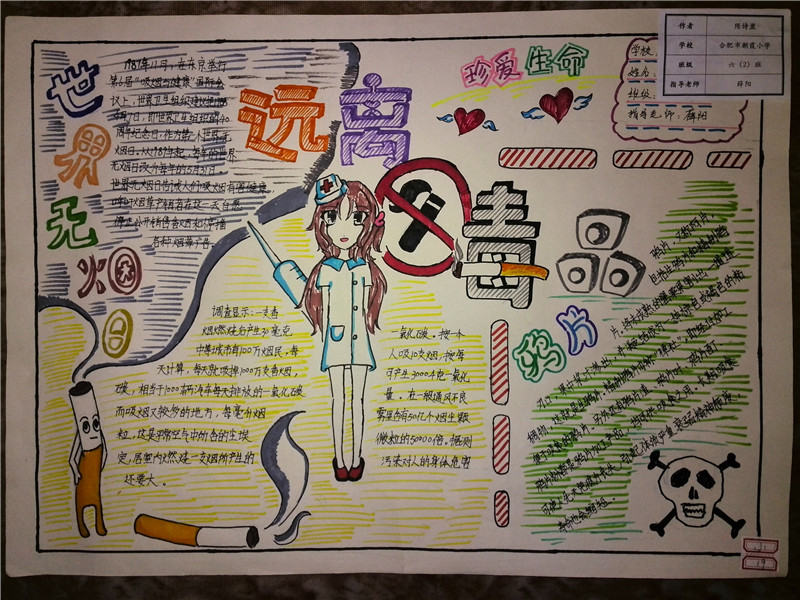 关于禁毒知识的手抄报参考图