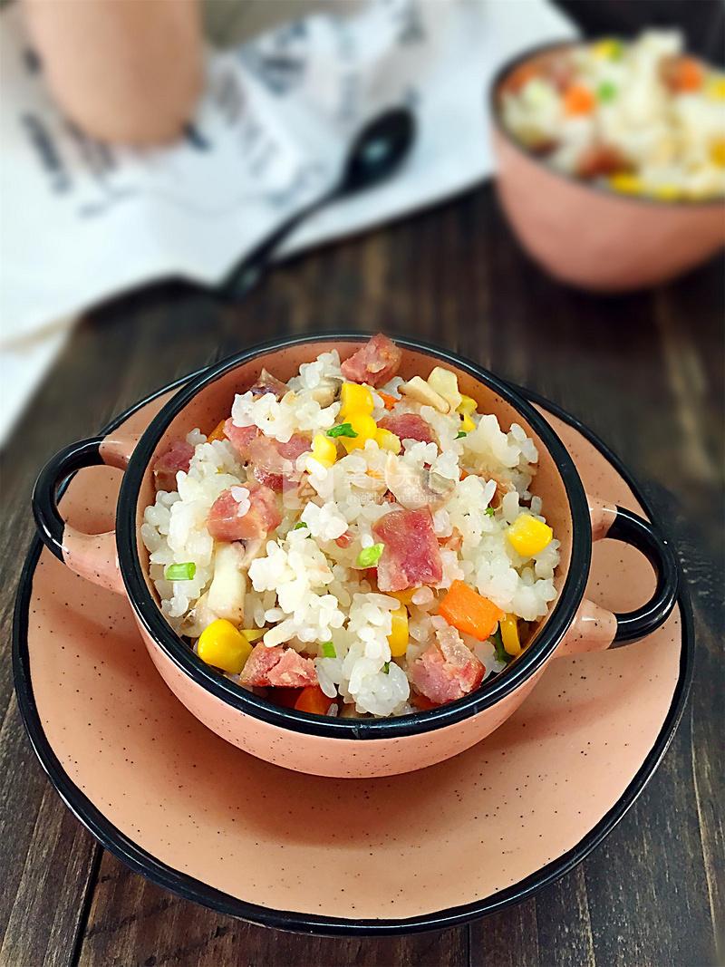 蘑菇香肠炒饭