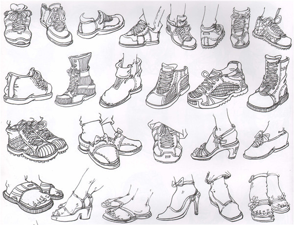 美术联考-速写的脚部结构与画法